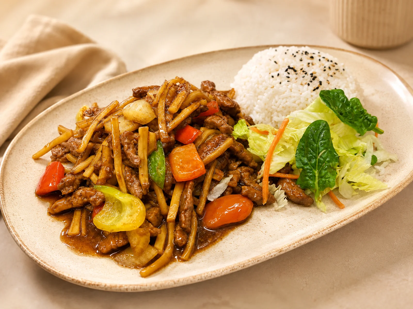 Wok med Bambuskott