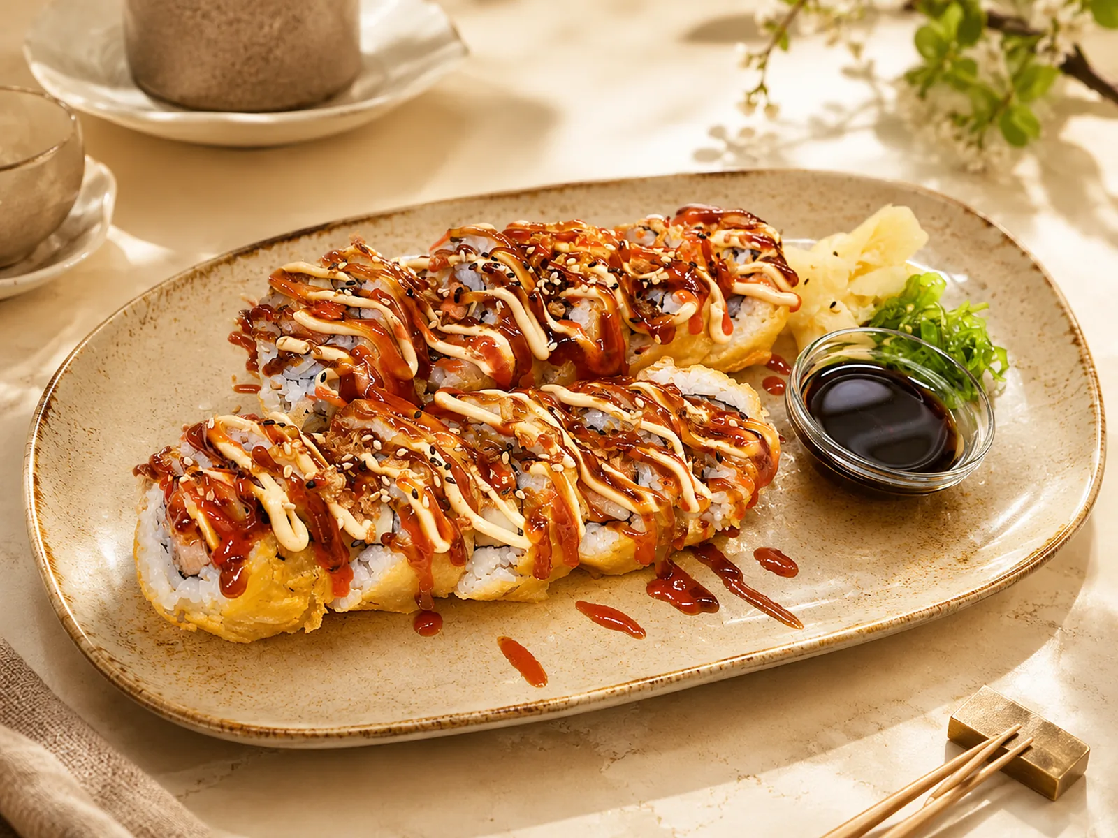 Friterad Spicy Salmon Roll 10 Bitar
